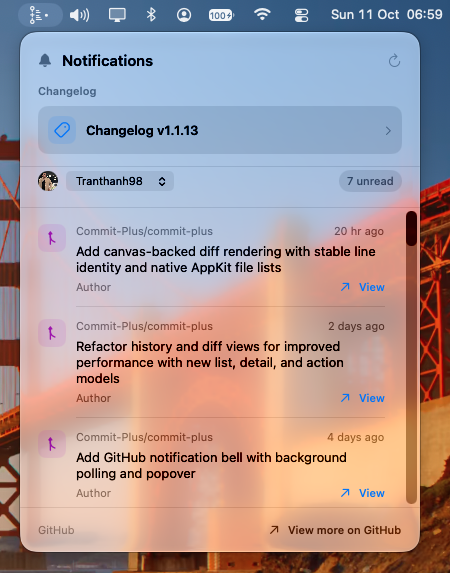 Your GitHub Inbox, a Menu Bar Click Away
